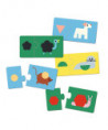 PUZZLES DUO-TRIO - ANIMAUX & FORMES
