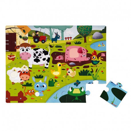 Puzzle tactile : les animaux de la ferme