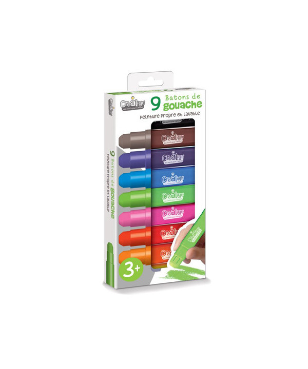 9X BATONS DE GOUACHE