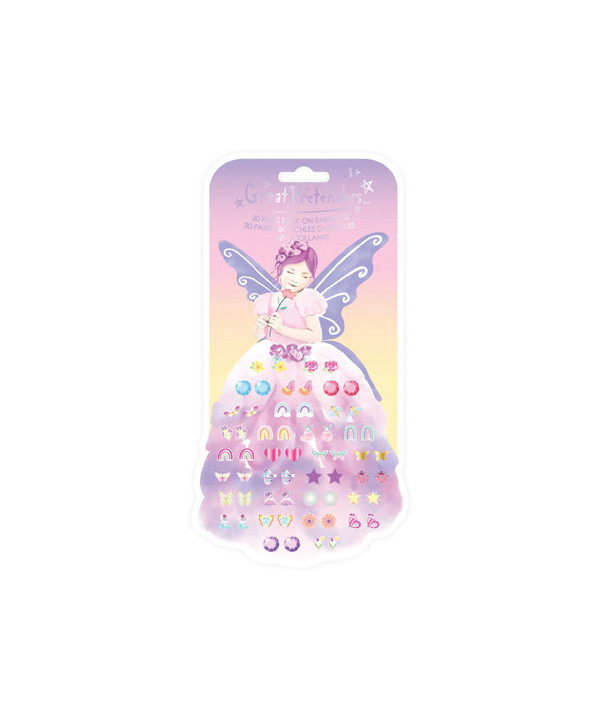 SET DE 30 PAIRES DE BOUCLES D'OREILLES AUTOCOLLANTES