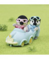 LES JUMEAUX PINGOUIN ET LEUR VOITURE