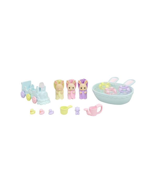 LES TRIPLÉS LAPIN CRÈME ET ACCESSOIRES DE BAIN