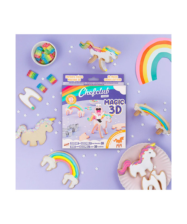 EMPORTE-PIÈCES LES BISCUITS LICORNE 3D
