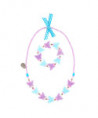 COLLIER + BRACELET ESMAY - PAPILLONS - LILAC - BLEU