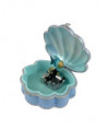 BOITE À BIJOUX COLLECTOR POISSON EN OR DANS COQUILLAGE