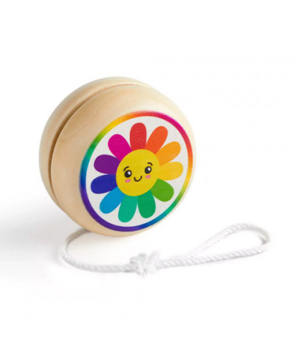 WOODEN YO-YO - RAINBOW DAISY