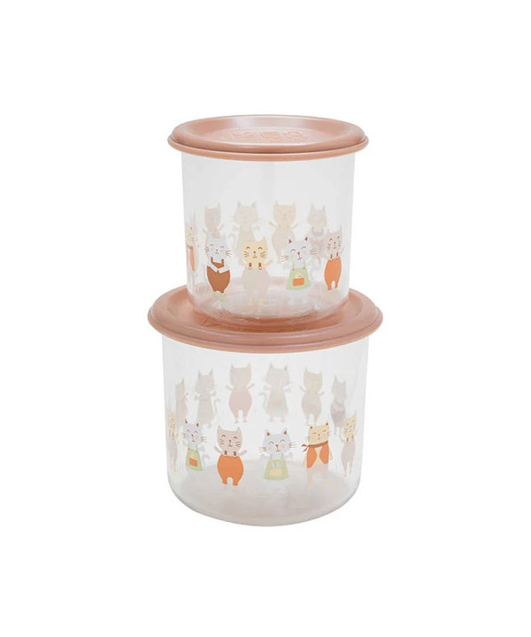 GOOD LUNCH SNACK CONTAINERS L (SET OF 2) PRAIRIE KITTY