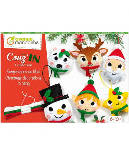 BOÎTE CRÉATIVE - MINI COUZ'IN SUSPENSIONS DE NOËL