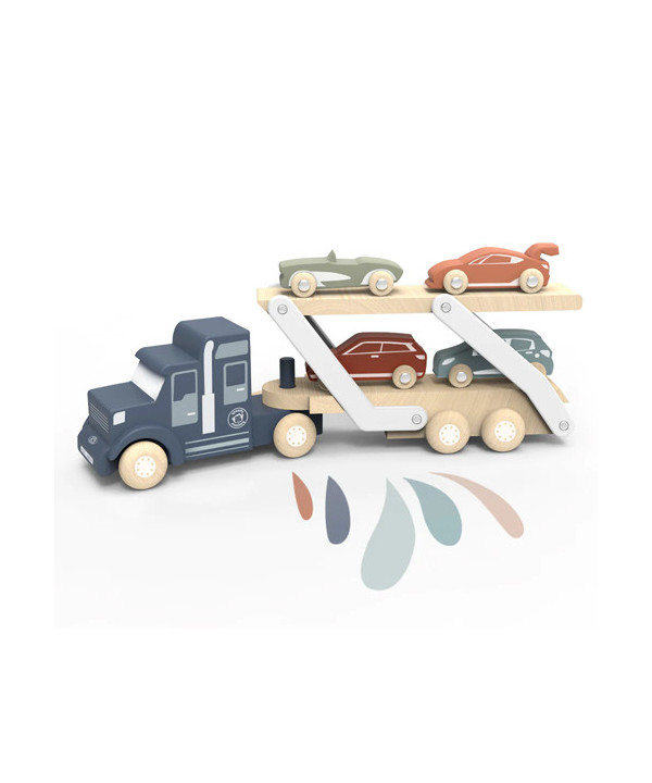 CAMION AVEC 4 VOITURES