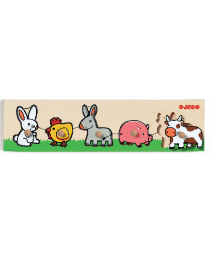 PUZZLES BOIS GROS BOUTONS - FARM'N'CO