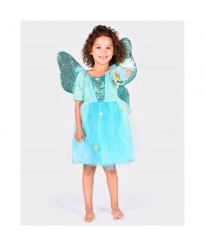 ROBE DE FEE BLEU AVEC ACCESSOIRES