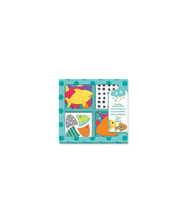 STICKERS POUR LES PETITS - J'AIME LES POISSONS
