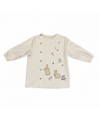 TABLIER COTON LAPIN BLANC