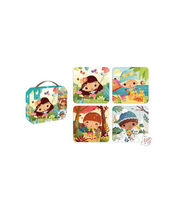 4 PUZZLES LES 4 SAISONS (6-9-12-16 PCS)