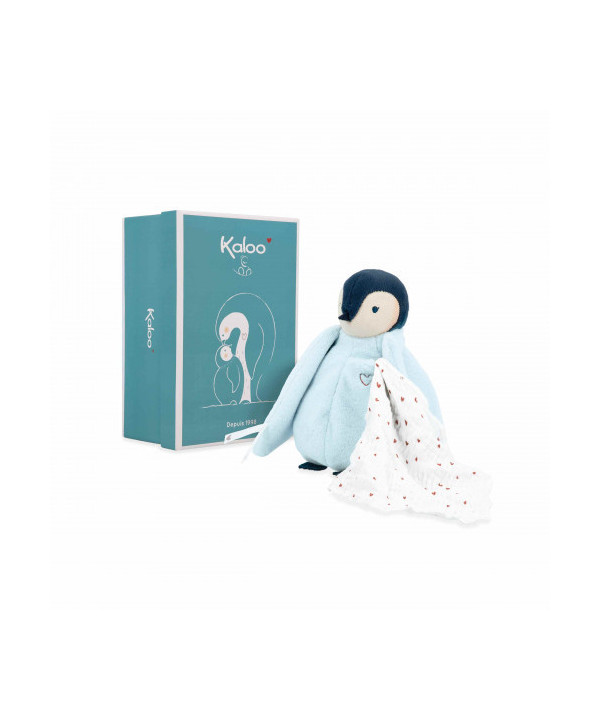 PELUCHE A BISOUS MANCHOT BLEU