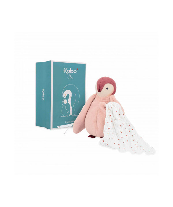 PELUCHE A BISOUS MANCHOT ROSE