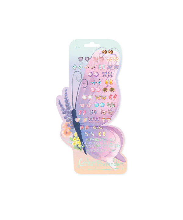 SET DE 30 PAIRES DE BOUCLES D'OREILLES AUTOCOLLA
