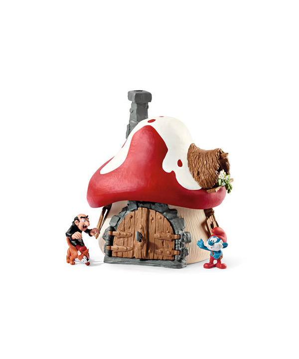 SMURFS - MAISON DES SCHTROUMPFS AVEC 2 FIGURINES