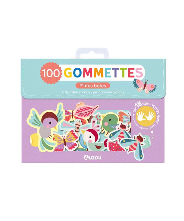 MA POCHETTE DE 100 GOMMETTES  - LES P'TITES BÊTES