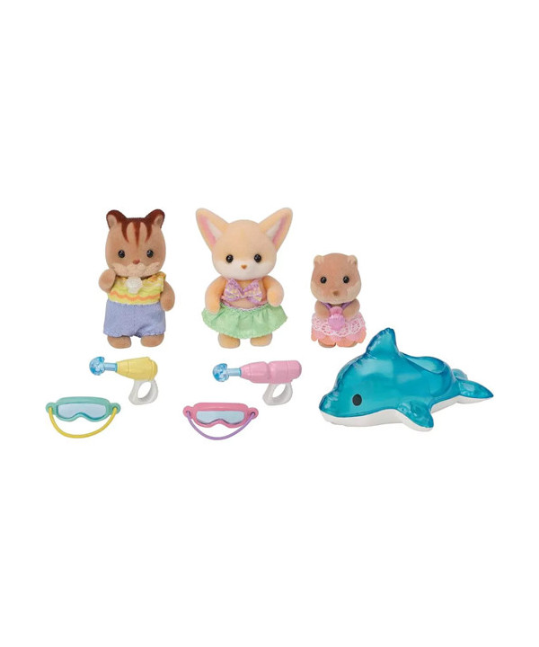 LE TRIO DES BÉBÉS À LA PISCINE