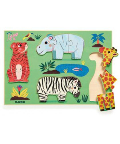 PUZZLES BOIS - COUCOU TIGRE