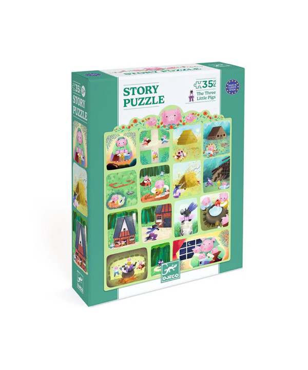 STRORY PUZZLES - LES TROIS PETITS COCHONS - 35 PCS