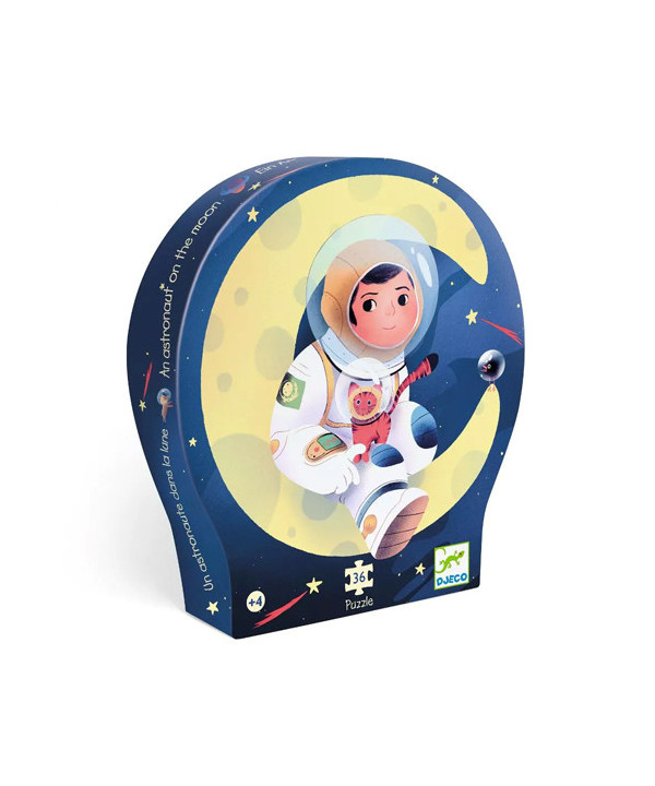 PUZZLES SILHOUETTES - UN ASTRONAUTE DANS LA LUNE - 36 PCS