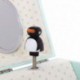Boîte à musique cube phosphorescent : pingouin
