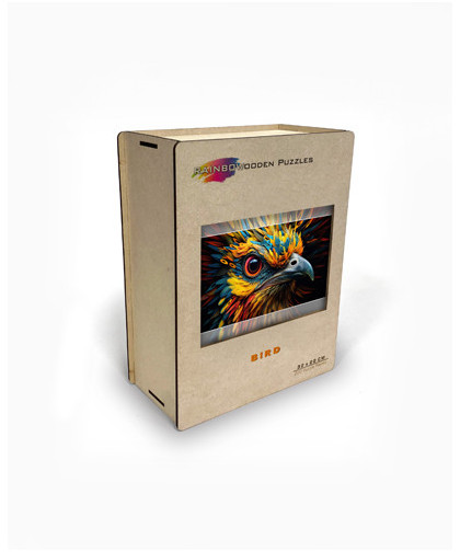 2D RAINBOWOODEN PUZZLE IN MDF BOX - BIRD