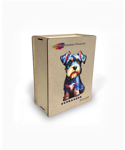 2D RAINBOWOODEN PUZZLE IN MDF BOX - SCHNAUZER