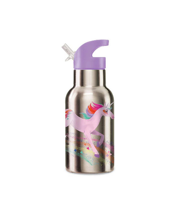 STAINLESS STEEL DRINKING BOTTLES. 400ML - UNICORN GALAXIE