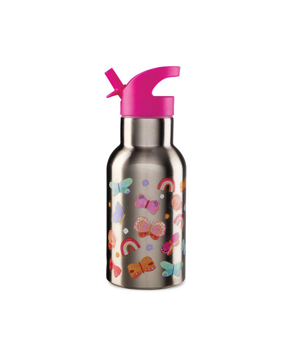 STAINLESS STEEL DRINKING BOTTLES. 400ML - LES PAPILLONS