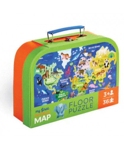 FLOOR PUZZLES 36 PIÈCES - MA PREMIERE CARTE DU MONDE