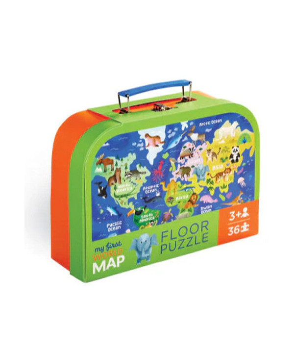 FLOOR PUZZLES 36 PIÈCES - MA PREMIERE CARTE DU MONDE