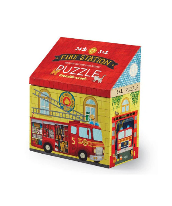 HOUSE PUZZLES 24 PIÈCES - LA STATION DES POMPIERS