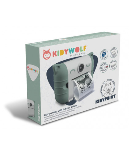 KIDYWOLF KIDYPRINT- CAMERA THERMAL PRINTER - GREEN