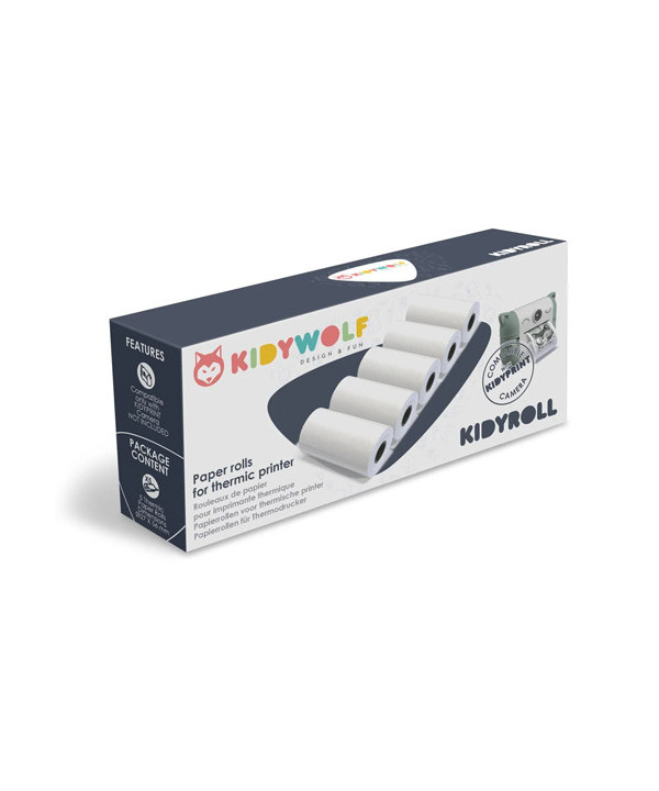 KIDYROLL 5 ROULEAUX DE PAPIER THERMIQUE