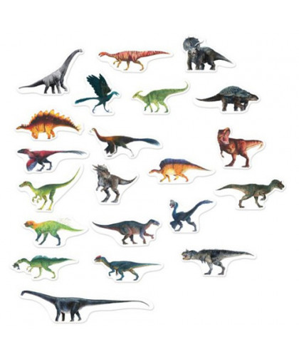 SET DE 21 MAGNETS DINOSAURES - MUSÉUM NATIONAL D'HISTOIRE