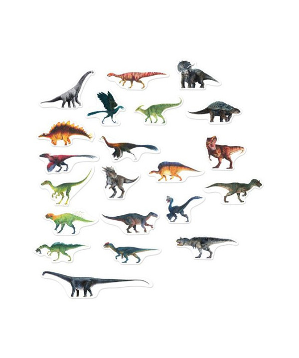 SET DE 21 MAGNETS DINOSAURES - MUSÉUM NATIONAL D'HISTOIRE