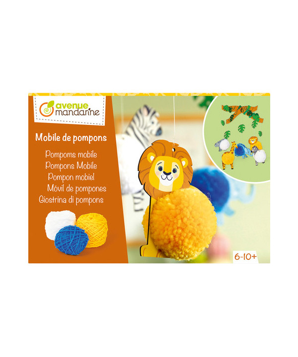 BOÎTE CRÉATIVE. POMPONS. ANIMAUX DE LA SAVANE