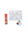 SET EN SILICONE À COLORIER + 5 FEUTRES LES POPIPOP