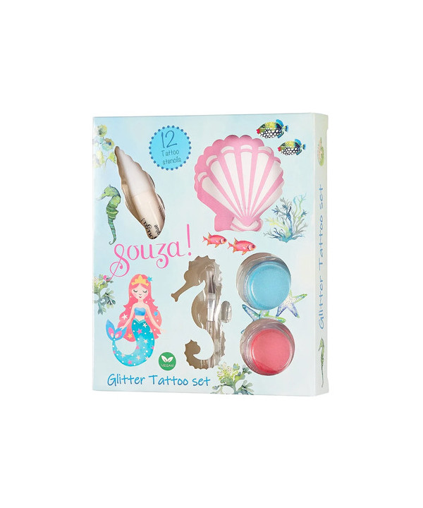 BEAUTY SET GLITTER TATTOOS SIRÈNE