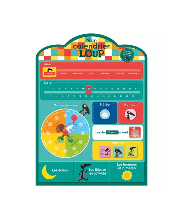 MON CALENDRIER EN TISSU LOUP