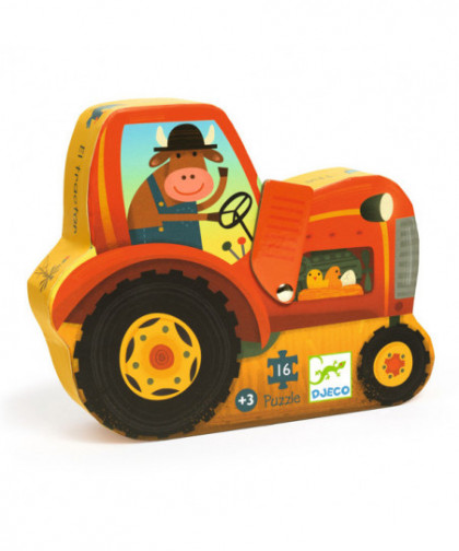 Puzzle silhouette - Tracteur