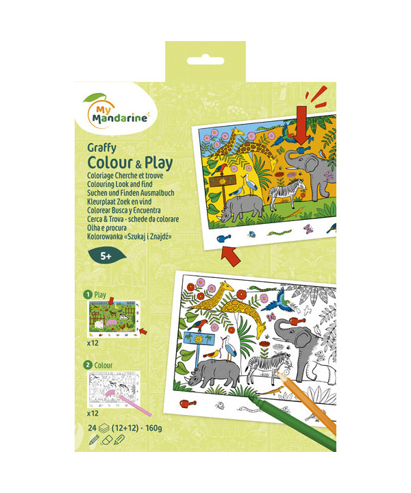 Coloriage - Cherche et trouve Zoo