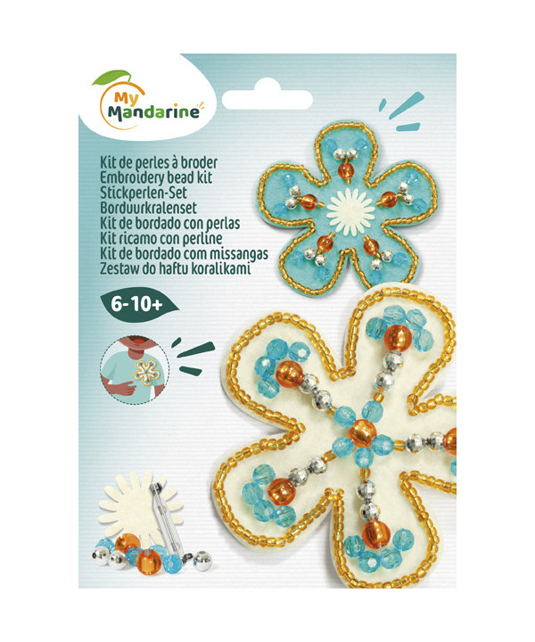 Kit à broder - Broches fleurs