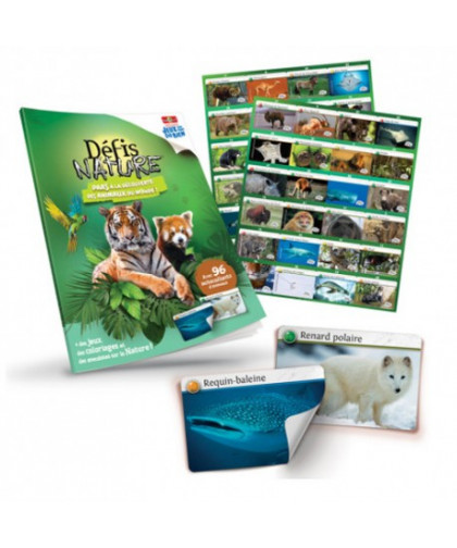 PACK ALBUM + 96 AUTOCOLLANTS "LES ANIMAUX"