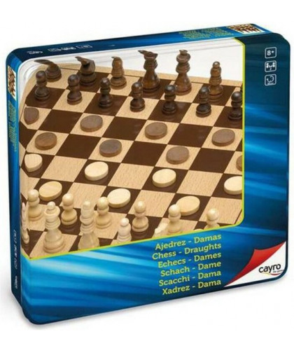 ECHEC ET DAMES EN BOÎTE MÉTAL