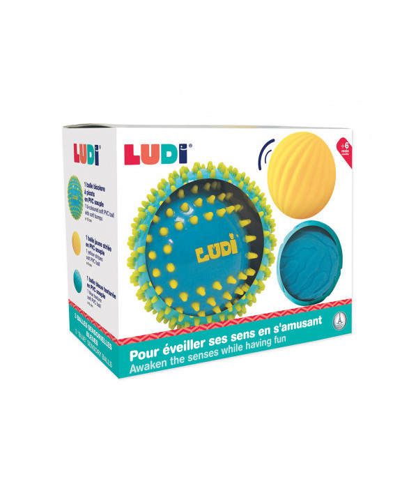 BALLES SENSORIELLES BLEUES PAR 3