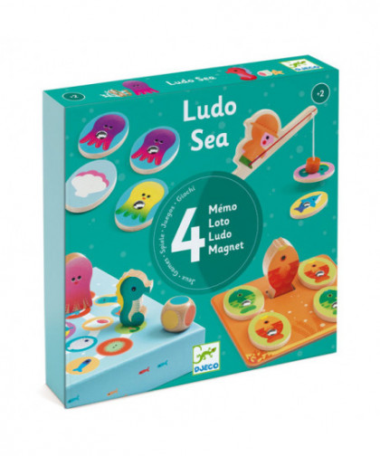 EDUCATIFS BOIS - LUDO SEA - 4 JEUX